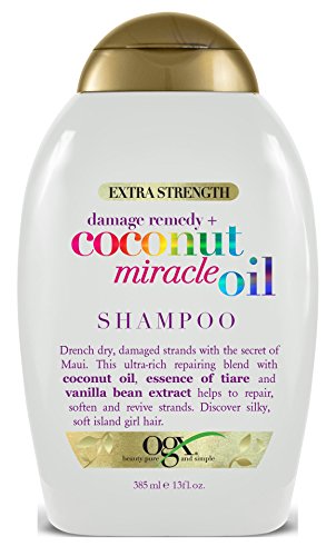 Ogx Shampoo Coconut Miracle Oil 13 Ounce X-Strength (385ml) (3 Pack)