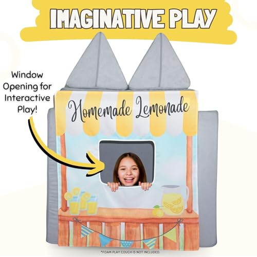 Image of Couch Swag Play Panel for Childrens Foam Sofa Kids Couch (Lemonade Stand)