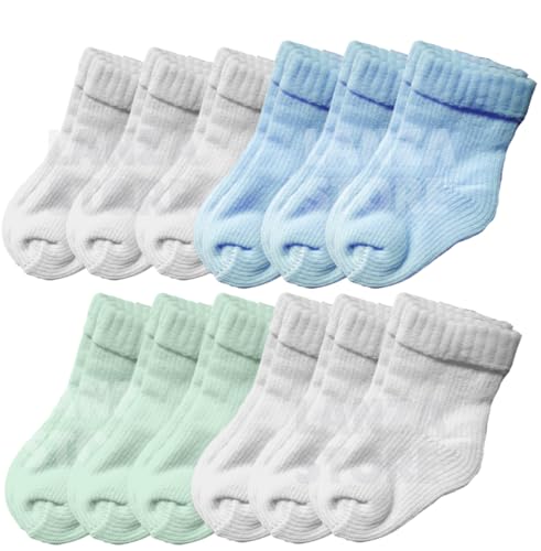 12 Pares de Meia Meias Lisa Bebê Infantil RN Recém Nascido 0 a 10 Meses Menino Masculino Enxoval Mat