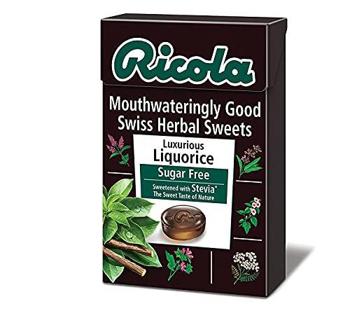 Ricola Sugar Free Liquorice Drops Pack of 2 Pouch, 2 x 45 g