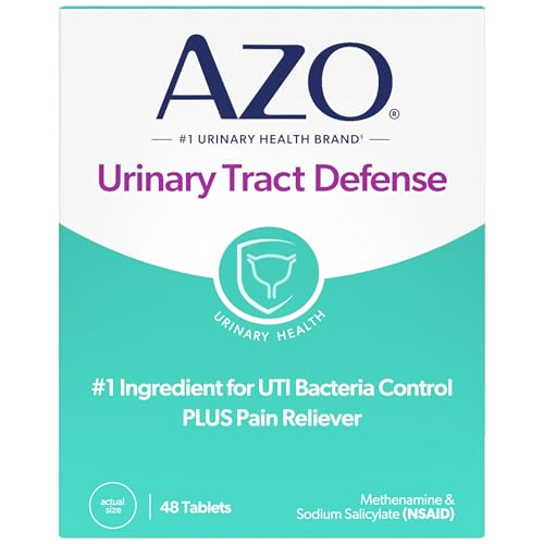 AZO Urinary Tract Defense Antibacterial Protection Helps Control a UTI Until You Can See a Doctor 1 Most Trusted Urinary Health Brand 48 Tablets