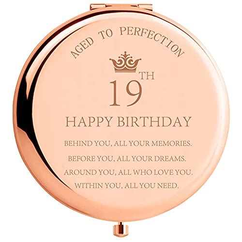 19th Birthday Gifts for Girls-Behind You All Your Memories Before You All Your Dreams 19 Year Old Birthday Gifts for Women Daughter Granddaughter Niece Sister BFF Stainless Steel Ccompact Mirror