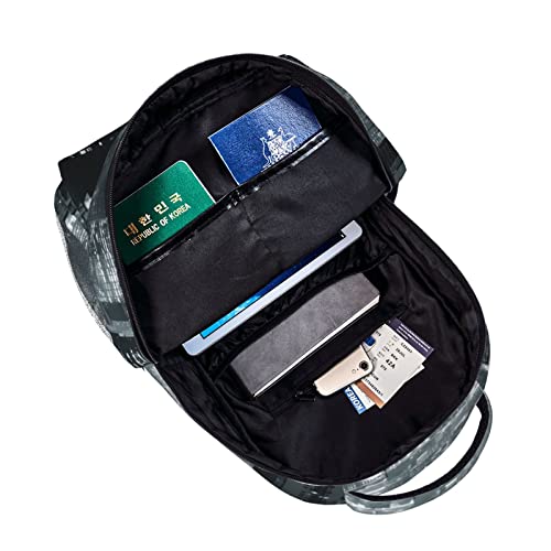 Grand sac à dos décontracté noir taille unique avec compartiment ordinateur