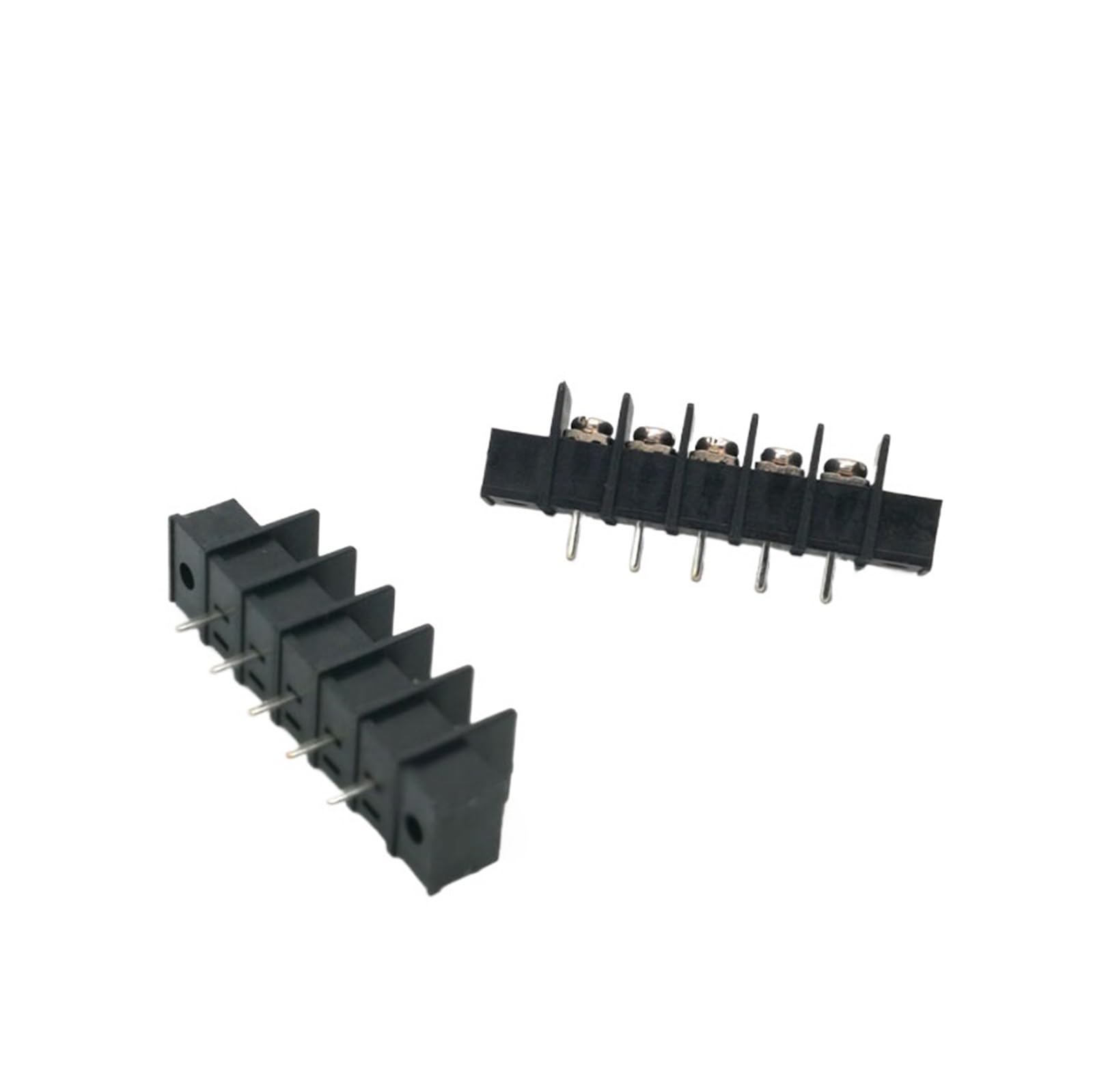 50 Stück Pitch 7,62 mm Barrier PCB Terminal Block gerade 2/3/4/5/6/8 Pin Morsettiera Anschlüsse mit Schraubenlöchern 300 V 15 A 14 AWG(4Pin)