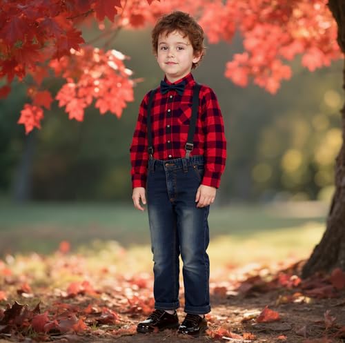 Image of Yilaku Baby Boy Clothes Toddler Dress Outfits Cotton Shirt + Jean Pants 2 Piece Boy Suit sets 1-7 Years