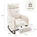 Nursery Rocking Chairs with Foot Rest, Rocking Chair Nursery Chair with High Back, Glider Rocking Chair, Baby Nursery Glider Rocker, Nursing Chair Accent Living Room (Teddy White)