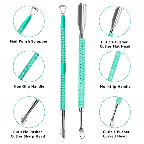 Cuticle Trimmer With Cuticle Pusher And Scissors, Cuticle Remover Professional Durable Pedicure Manicure Tools, Stainless Steel Cuticle Nipper Cutter Clipper Nail Tools For Fingernails And Toenails #TOP2