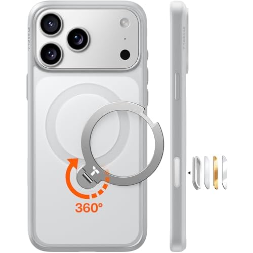 TORRAS Ostand Q3 Spin for iPhone 17 Pro Case with 360 Magnetic Stand, Fit for MagSafe, Built-in Kickstand, 4X Military-Grade Shockproof Phone Case for