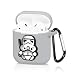 Pocoolo Airpods Case Airpods Accessories Protective Silicone Cover and Skin with Carabiner for Apple Airpods Charging Case (Starwars)