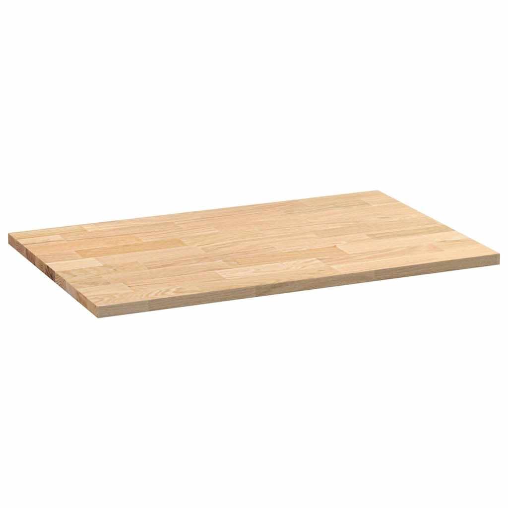 Plan de travail de cuisine en bois massif de chêne rustique 100 x 63,5 x 2,7 cm rectangulaire comme plateau de bureau – Plan de travail de cuisine en chêne robuste facile d'entretien