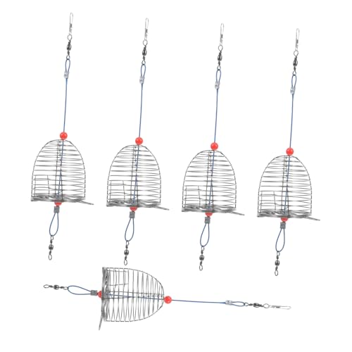 KOMBIUDA 5Pcs Fishing Trap Basket Fishing Lure Cage for EEL Crab Lobster Shrimp and Crayfish Portable Lightweight Design for Easy Fishing Experience