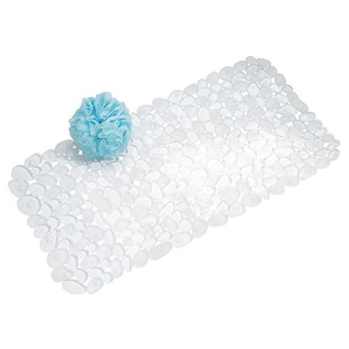 InterDesign Pebblz Bath Mat for Tub, Clear