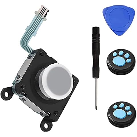 CHENLAN Joystick Button 3D Rocker Analog ThumbStick Replacement for Sony PSV 2000 PS Vita 2000 2001 White Cover