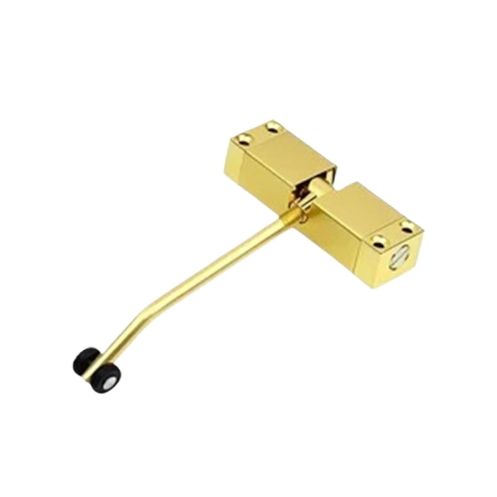 Door Closer, 2pcs Automatic Door Closer Rotating Stainless Steel Easy Installation Resistance Slow Speed ​​Spring,Commercial & Home Use(Gold)