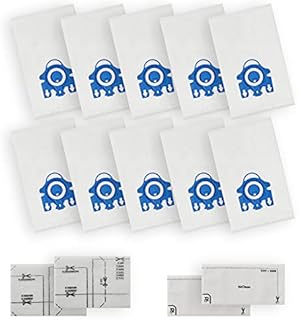 Rdutuok 10 Pack Dust Bags Compatible with Miele GN Vacuum Cleaner Complete C3, Complete C2, Classic C1, S400, S600, S800, S2, S5, S8 HyClean Dustbag(10 Pack Dust Bags + 2 Set Micro Air Filters)