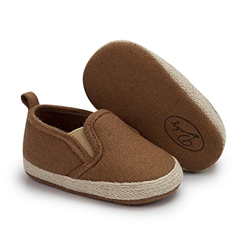 Image of Meckior Infant Baby Girls Boys Canvas Shoes Soft Sole Toddler Slip On Newborn Crib Moccasins Casual Sneaker Austin Boy's Flat Lazy Loafers First Walkers Skate Shoe