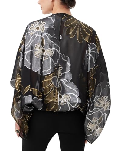 Trina Turk Women's Open Dressy Jacket, Black Multi2