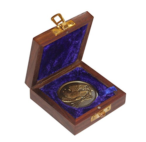 Caja de Presentación para Moneda de Madera Maciza miniatura 2