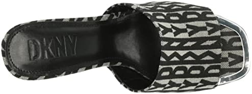 DKNY Women's Open Toe Fashion Pump Heel Sandal Heeled, BLK/Eggnog, 7.5 | Image 4