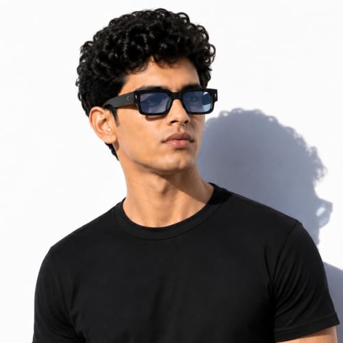 Image of Stood Bold Sunglasses |Chunky Square | Full Rim | UV Protected | Shiny | Medium | Men & Women | SG-STD0014