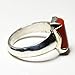 55 ct rojo coral Anillo de 4 quilates piedra plata de ley Prong hecho a mano anillo tamaño 4 Imagen de 55 ct rojo coral Anillo de 4 quilates piedra plata de ley Prong hecho a mano anillo tamaño 4