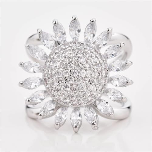 Broche boucle de foulard fleur de soleil en zircon Swared cadeau idéal