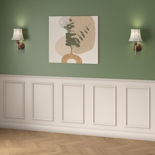 4 Set Peel and Stick Wall Molding Trim Kit, Premade