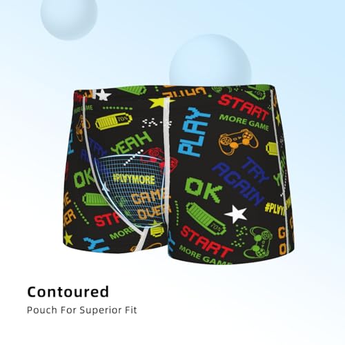Boys' Cotton Boxer Brief Soft Underwear-Pixel Game4