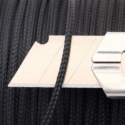 Geflochtenes Polypro-Seil, schwarz, Ø 1,5 mm, Spule 100 m – Außenseil, Bastelseil, DIY, Schwarz