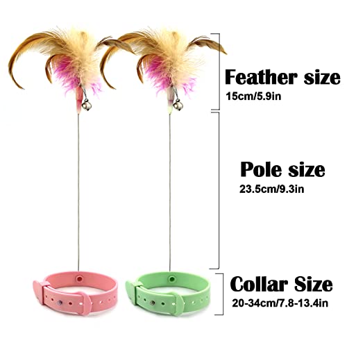JJW Giochi con Piume per Gatti con Campana, 2Pz