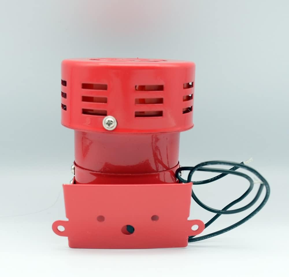 12VDC/24VDC/220VAC/110V AC Red Mini Metal Motor Siren Industrial Alarm Sound electrical guard against theft MS-190 - (Color: DC12V)