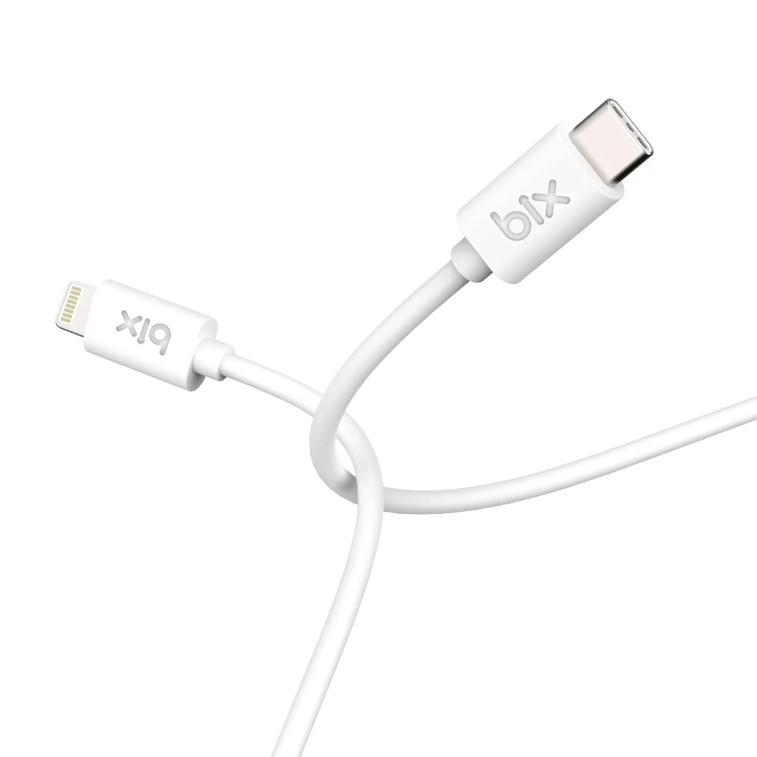 Bix BX-IP01UC Type-C to Lightning 3A Hızlı Şarj ve Data Transfer Kablosu Beyaz 1 Metre