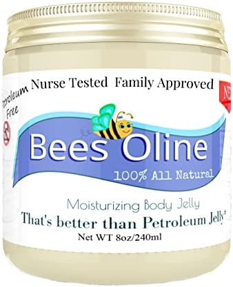 BeesOline Original All Natural Moisturizer -100% PETROLEUM FREE Alternative, 1-8oz jar, Soothing Moisture (Packaging may Vary)