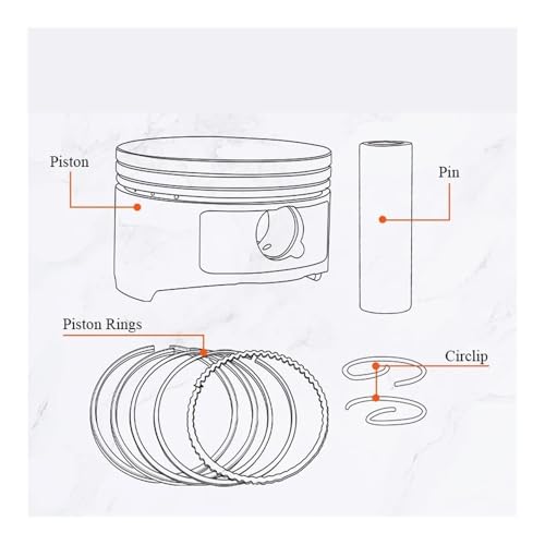 Kit segments piston 58 mm pour réparer la compression 150 SX