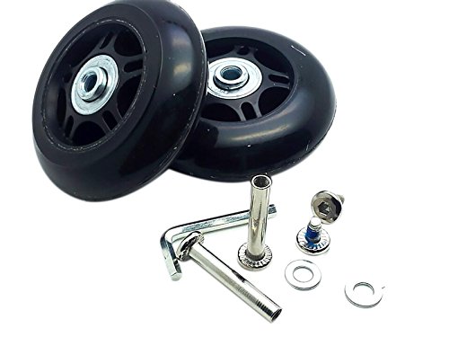 2Set OD 76mm Luggage Suitcase Replacement Wheels Axles Repair Wrench