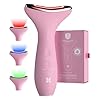 REVO Genie Facial Massager for Face and Neck, LED Beauty Device with Heat and Vibration, Depuffing Sculpting Tool with Red Blue Green Light Modes for Skincare Routine