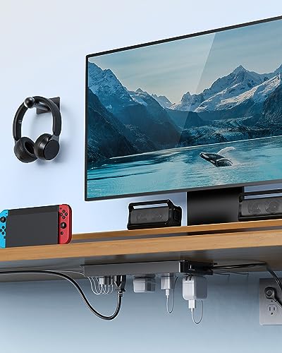 Image of TROND Surge Protector Power Strip 15ft, 4 USB Ports, 4000J, ETL Listed