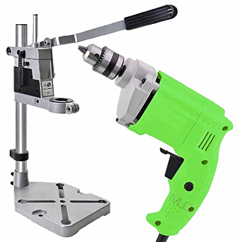 Image of Electric Drill 10mm Chuck Forward and Reverse 450W Drilling Machine With Bench Stand Mini Electric Table 400mm Aluminium Base (Chuck Size: 10mm, Watt: 450, Type: Corded)