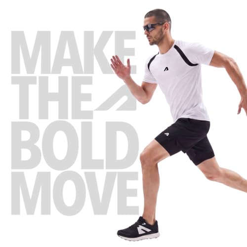 Image of Boldfit Mens Duo Shorts 2-in-1 Compression Short for Men with Inner Liner Workout Shorts with Zipper Pocket & Mobile Pocket Exercise & Gym Training Sports Short, Black