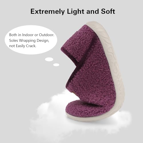 Image of Spesoul Fuzzy House Slippers for Women Men Indoor Closed Back Lightweight Cozy Faux Furry Lining Barefoot House Shoes Slipper Socks for Bedroom Home Office Yoga Outdoor Walking Shoes