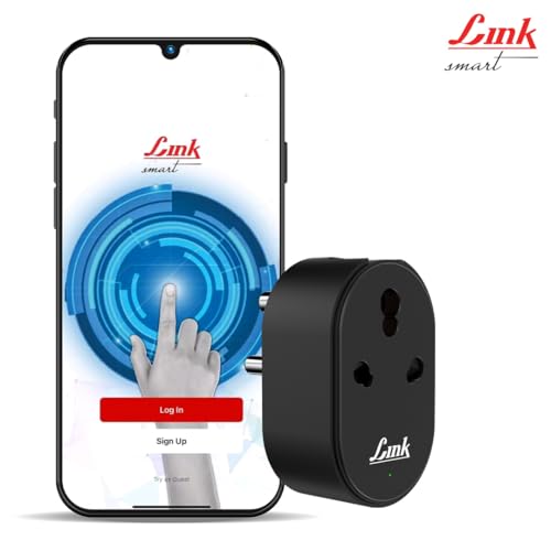 Image of Link NEO+ Wi-fi Smart plug 16A (Black) | App Control, Energy Monitoring, Timer & Scheduling | Large Appliances like Geysers, Microwave Ovens, Air Conditioners | Plug & Play Smart Automation