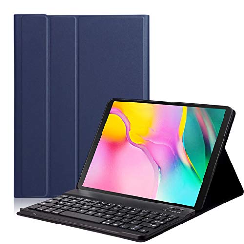 Für Samsung Galaxy Tab A 10.1 SM-T510 T515 Bluetooth Tastatur Hülle, Colorful PU Leder Hülle mit magnetisch Abnehmbarer Kabellose Tastatur für Samsung