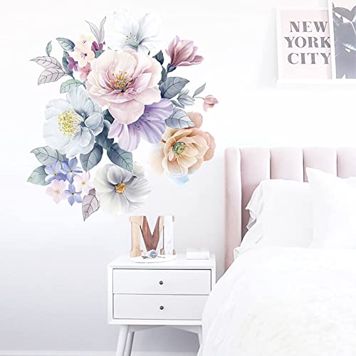 Vinilo decorativo floral Peony para pared tamaño 90x30 cm miniatura 3