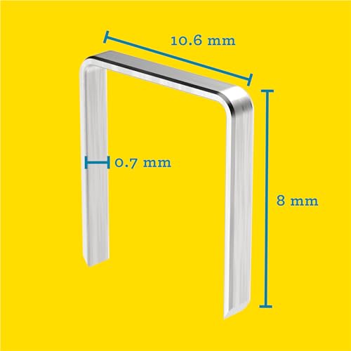 Rapid Tackerklammern Typ 13, 8mm Klammern, 5.000 Stk. Grosspackung, Feindrahtklammern für Holz und Leinwand
