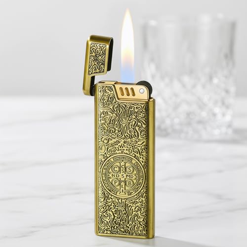 Encendedor Vintage Ultra Delgado Recargable de Butano miniatura 4