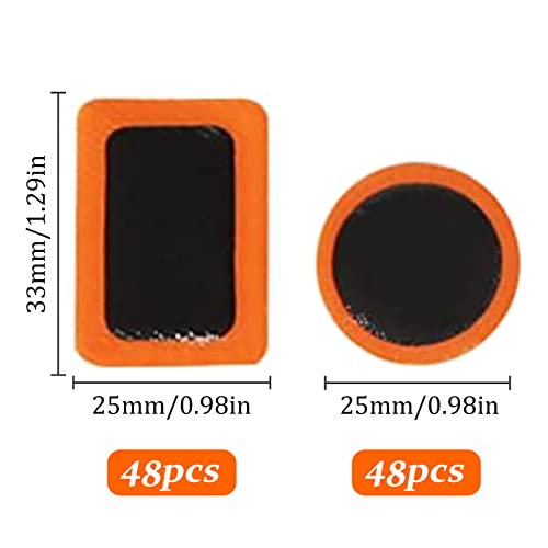 Starich 96 Stück Fahrradreifen Flicken Fahrradreifen Patch Kit Fahrrad Gummi Patch Fahrrad Flickzeug Fahrradflicken Flickzeug Fahrrad Gummi Reparatur für Reifen Fahrrad Schlauch - Image 3