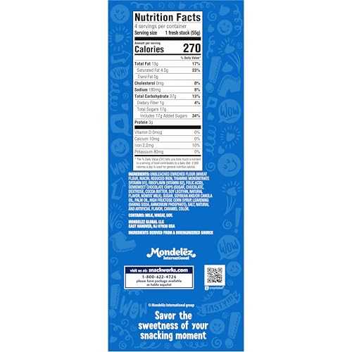 CHIPS AHOY! Fresh Stacks Original Chocolate Chip Cookies, Bulk Travel Snacks, 6 Boxes (24 Multi Snack Packs)