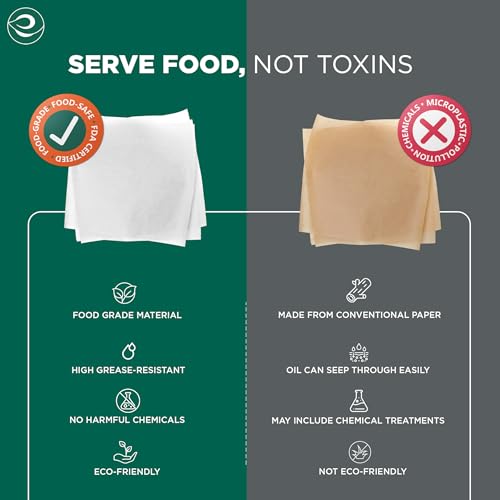 Image of ECO SOUL Baking Paper Sheets[100 Sheets],Pack of 1 Parchment Paper for Oven