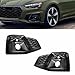 Front Bumper Fog Light Cover Grill Grilles Insert Compatible with Audi A5 Sports Bumper Bumper 2020-2024, Replaces Left Right Grille Covers(Black (left and right))