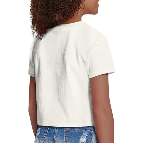 Image of Kids Crop Top Short Sleeve T-Shirts for Girls Size 5-14